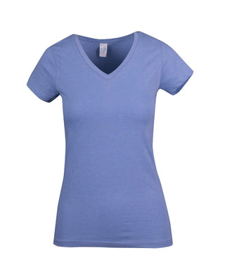Ladies Marl V-neck T-shirt - kustomteamwear.com