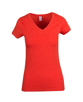 Ladies Marl V-neck T-shirt - kustomteamwear.com