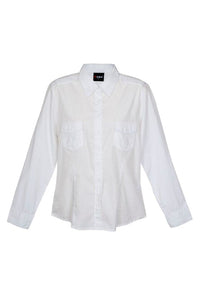 Ladies Military Long Sleeve Shirt - kustomteamwear.com