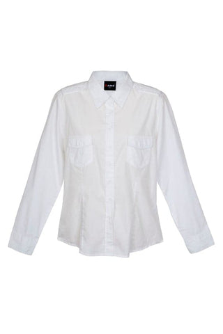 Ladies Military Long Sleeve Shirt - kustomteamwear.com