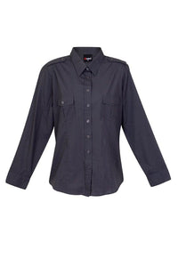 Ladies Military Long Sleeve Shirt - kustomteamwear.com