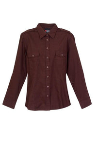 Ladies Military Long Sleeve Shirt - kustomteamwear.com