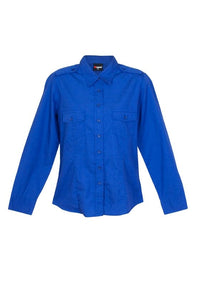 Ladies Military Long Sleeve Shirt - kustomteamwear.com