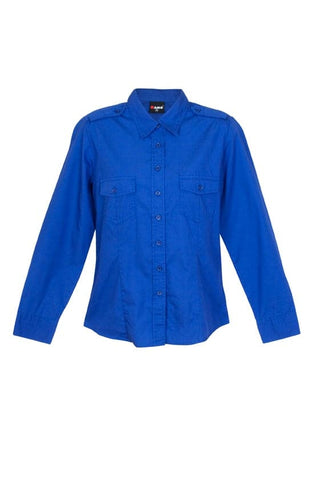 Ladies Military Long Sleeve Shirt - kustomteamwear.com