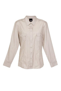 Ladies Military Long Sleeve Shirt - kustomteamwear.com