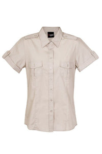 Ladies Military Short Sleeve Shirt - kustomteamwear.com