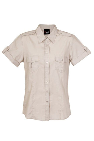 Ladies Military Short Sleeve Shirt - kustomteamwear.com