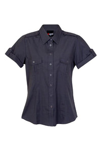 Ladies Military Short Sleeve Shirt - kustomteamwear.com
