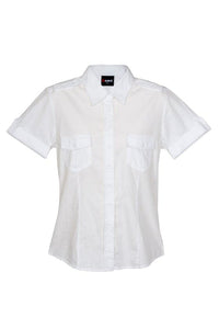 Ladies Military Short Sleeve Shirt - kustomteamwear.com