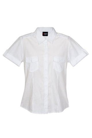 Ladies Military Short Sleeve Shirt - kustomteamwear.com