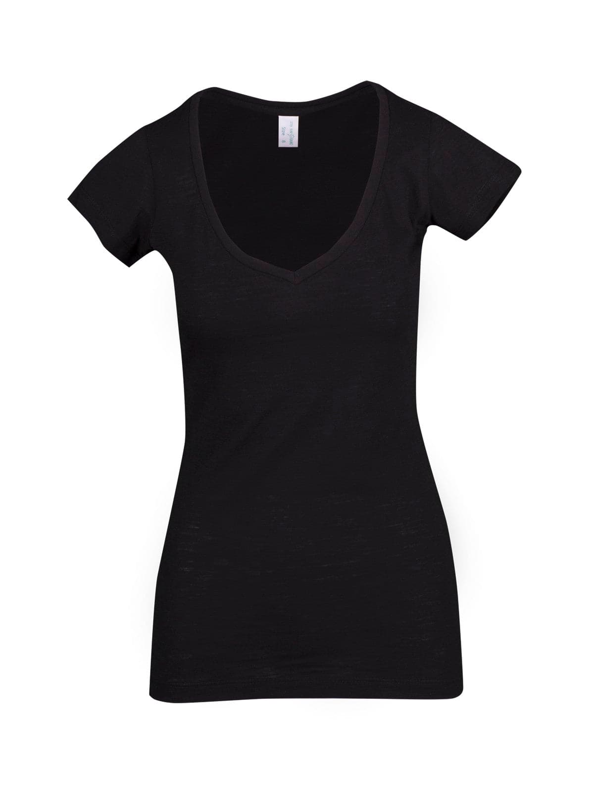 Ladies Raw Cotton Wave V Neck Tees - kustomteamwear.com
