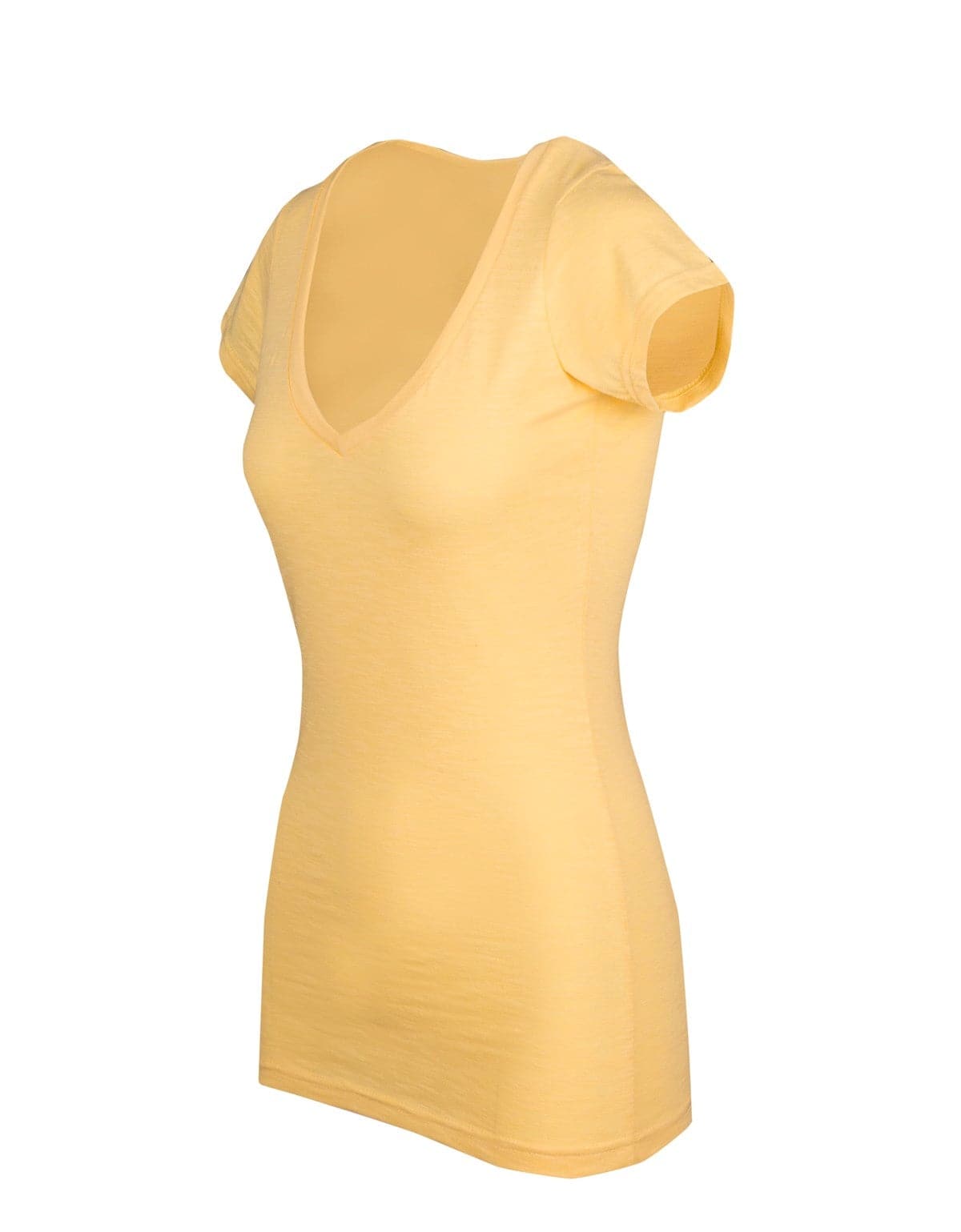 Ladies Raw Cotton Wave V Neck Tees - kustomteamwear.com