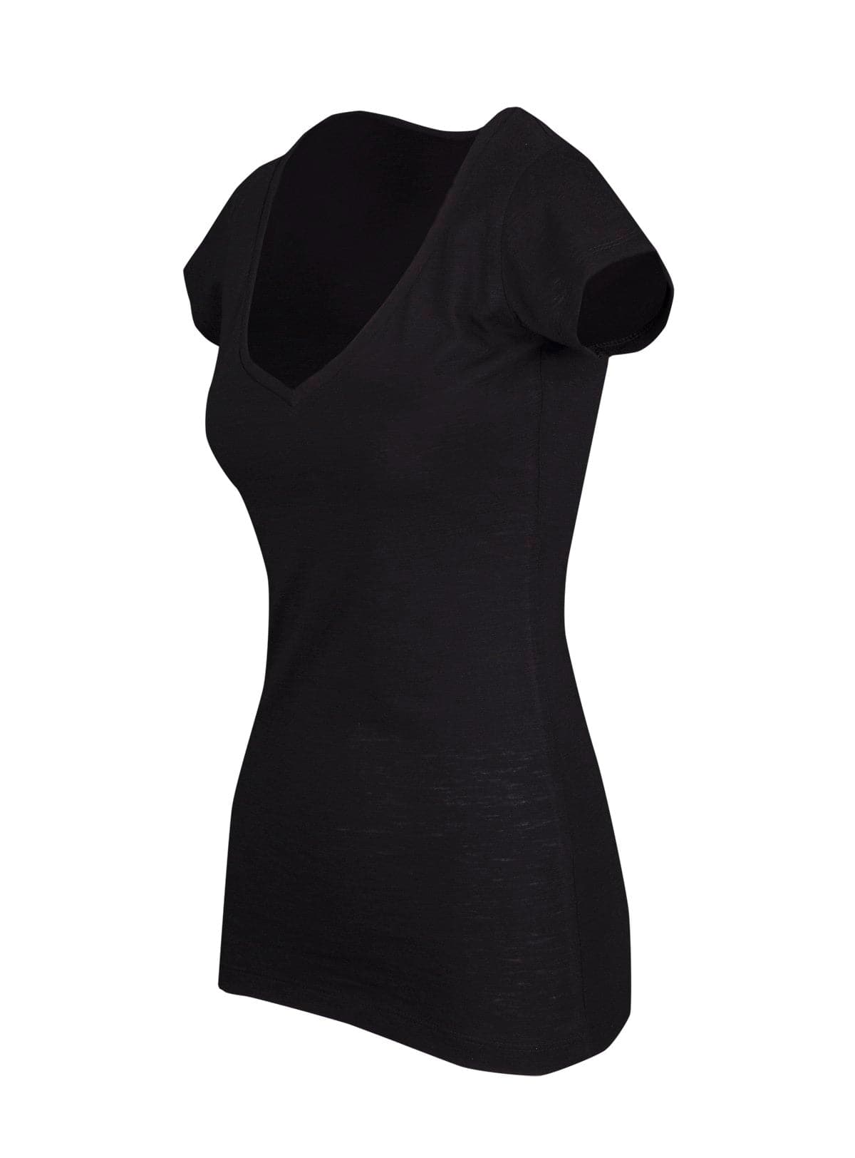 Ladies Raw Cotton Wave V Neck Tees - kustomteamwear.com