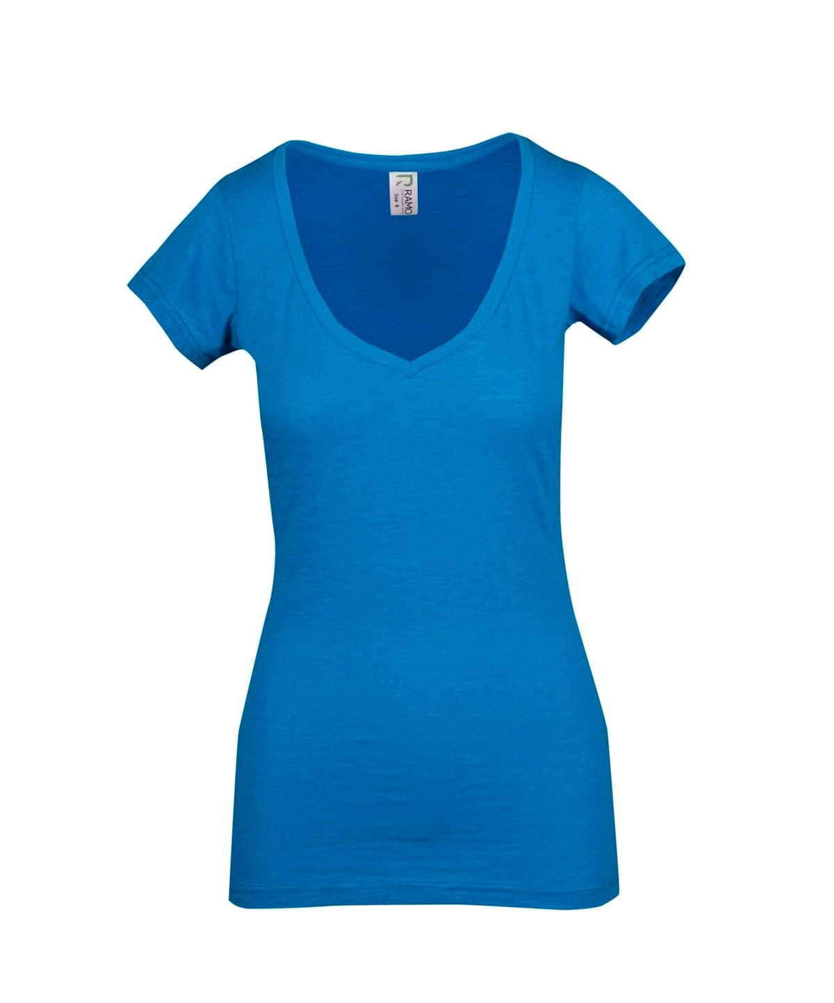 Ladies Raw Cotton Wave V Neck Tees - kustomteamwear.com