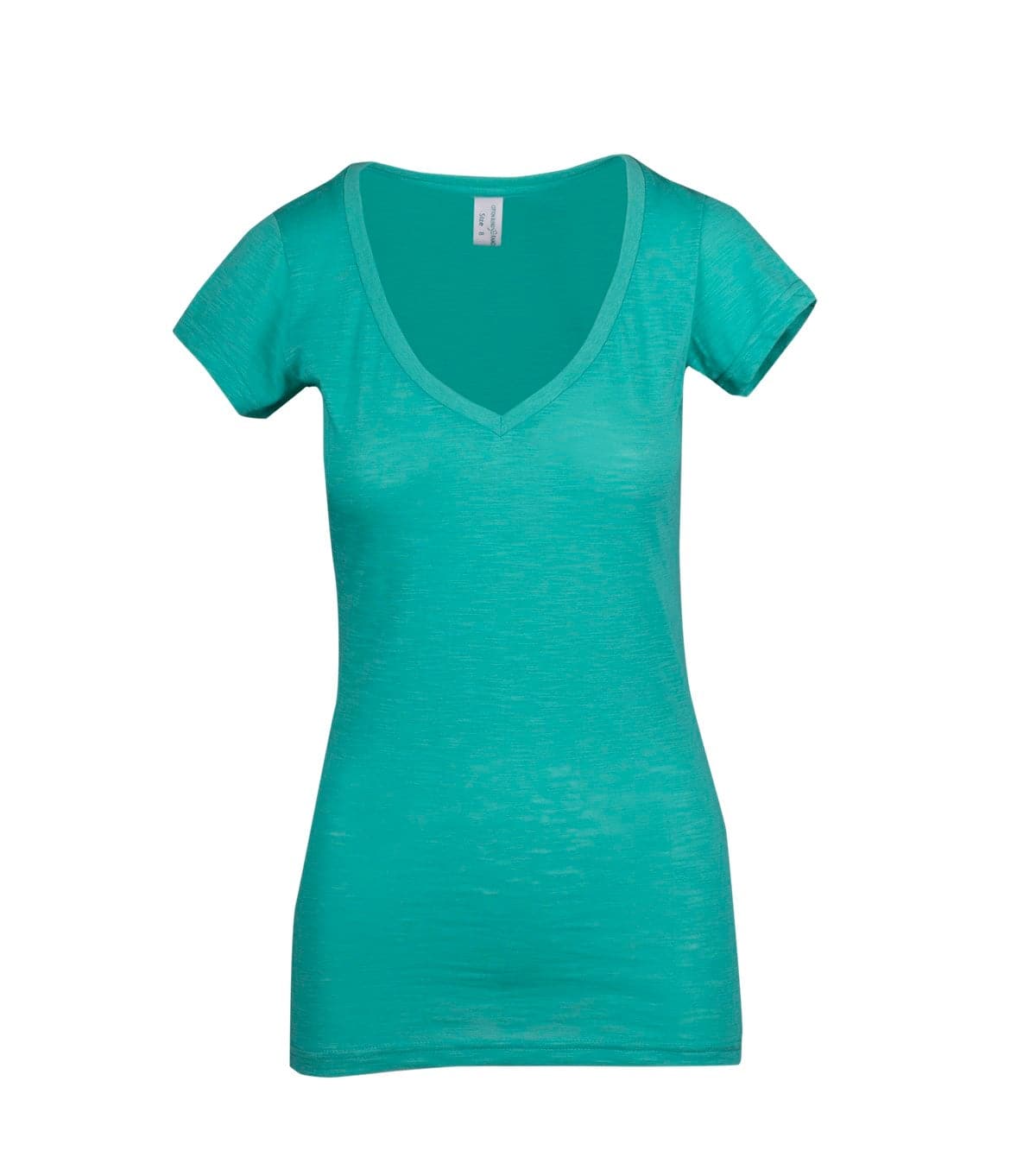 Ladies Raw Cotton Wave V Neck Tees - kustomteamwear.com