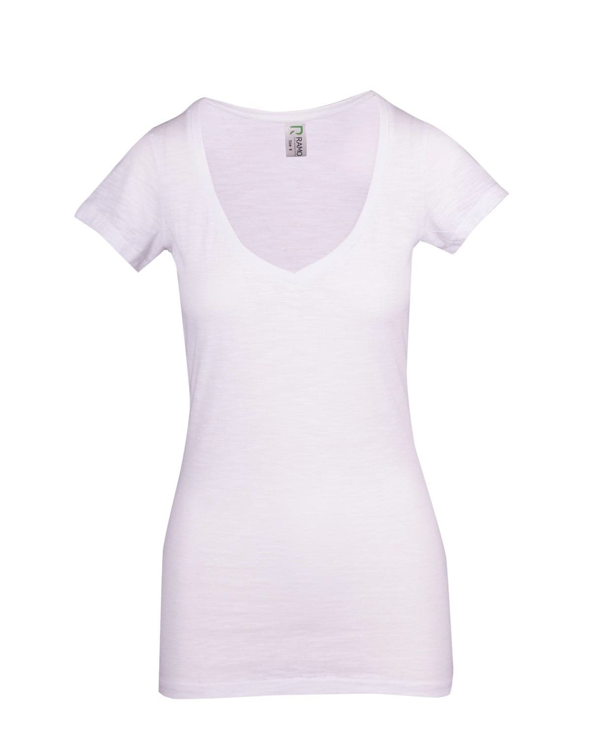Ladies Raw Cotton Wave V Neck Tees - kustomteamwear.com