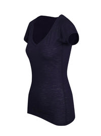 Ladies Raw Cotton Wave V Neck Tees - kustomteamwear.com