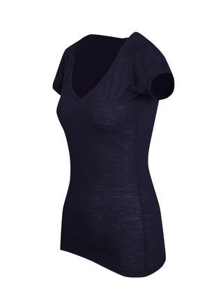 Ladies Raw Cotton Wave V Neck Tees - kustomteamwear.com