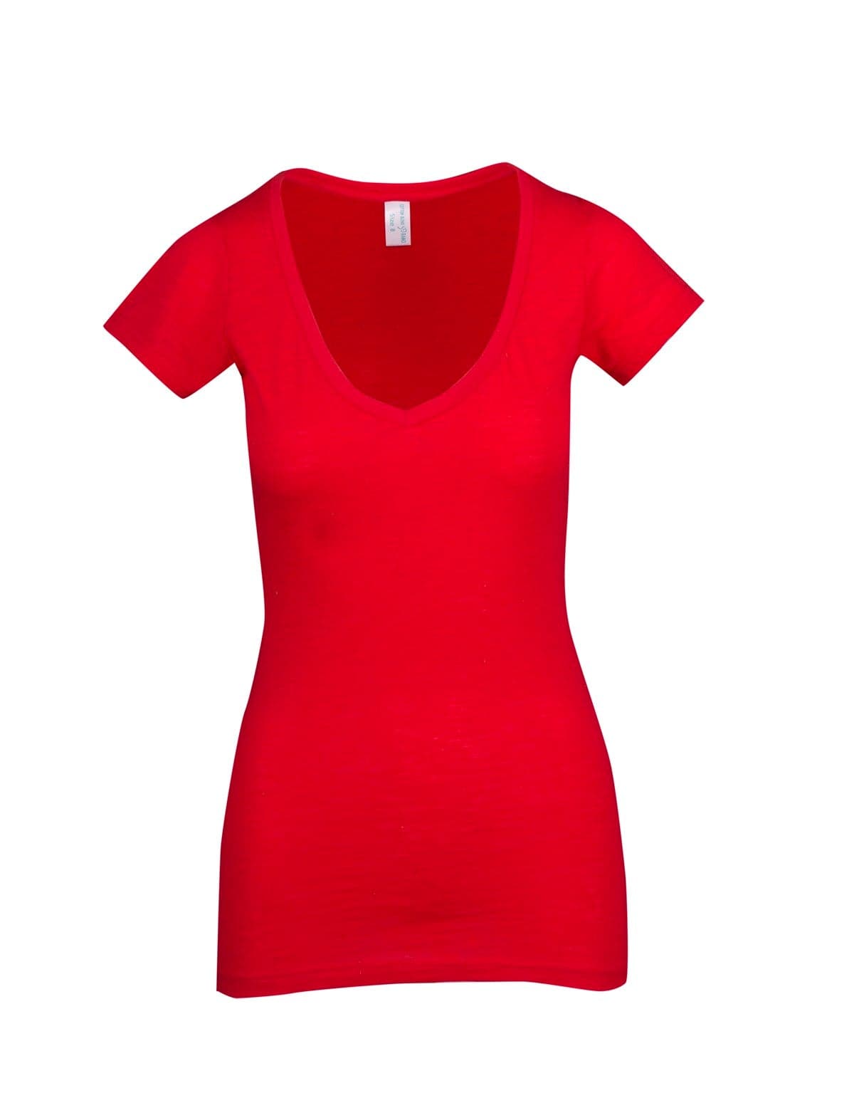 Ladies Raw Cotton Wave V Neck Tees - kustomteamwear.com