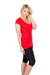Ladies Raw Cotton Wave V Neck Tees - kustomteamwear.com