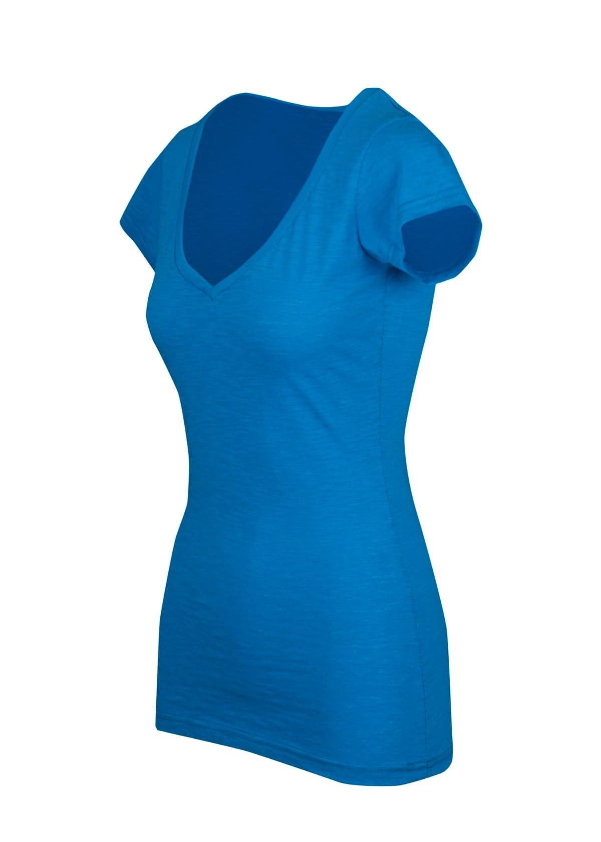 Ladies Raw Cotton Wave V Neck Tees - kustomteamwear.com