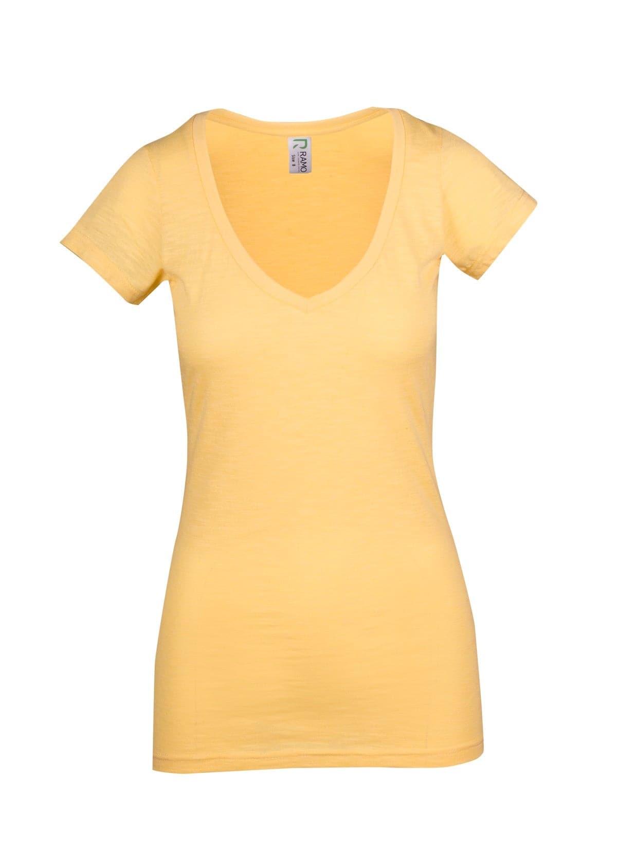 Ladies Raw Cotton Wave V Neck Tees - kustomteamwear.com