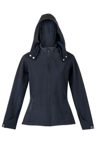 Ladies Soft Shell HOODED Jacket - TEMPEST Range - kustomteamwear.com