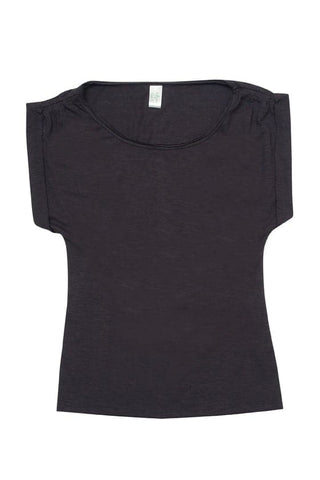 Ladies Wide and Distressed Rib Neck Tee - kustomteamwear.com