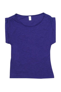 Ladies Wide and Distressed Rib Neck Tee - kustomteamwear.com