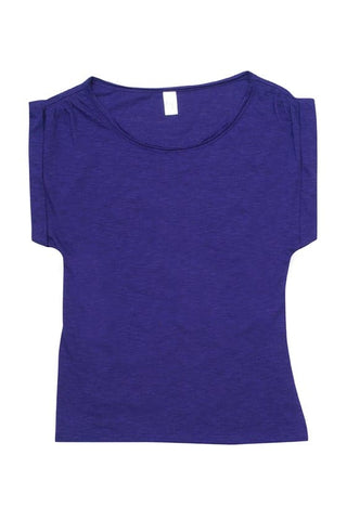 Ladies Wide and Distressed Rib Neck Tee - kustomteamwear.com