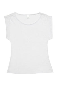 Ladies Wide and Distressed Rib Neck Tee - kustomteamwear.com