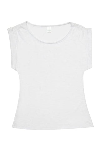 Ladies Wide and Distressed Rib Neck Tee - kustomteamwear.com