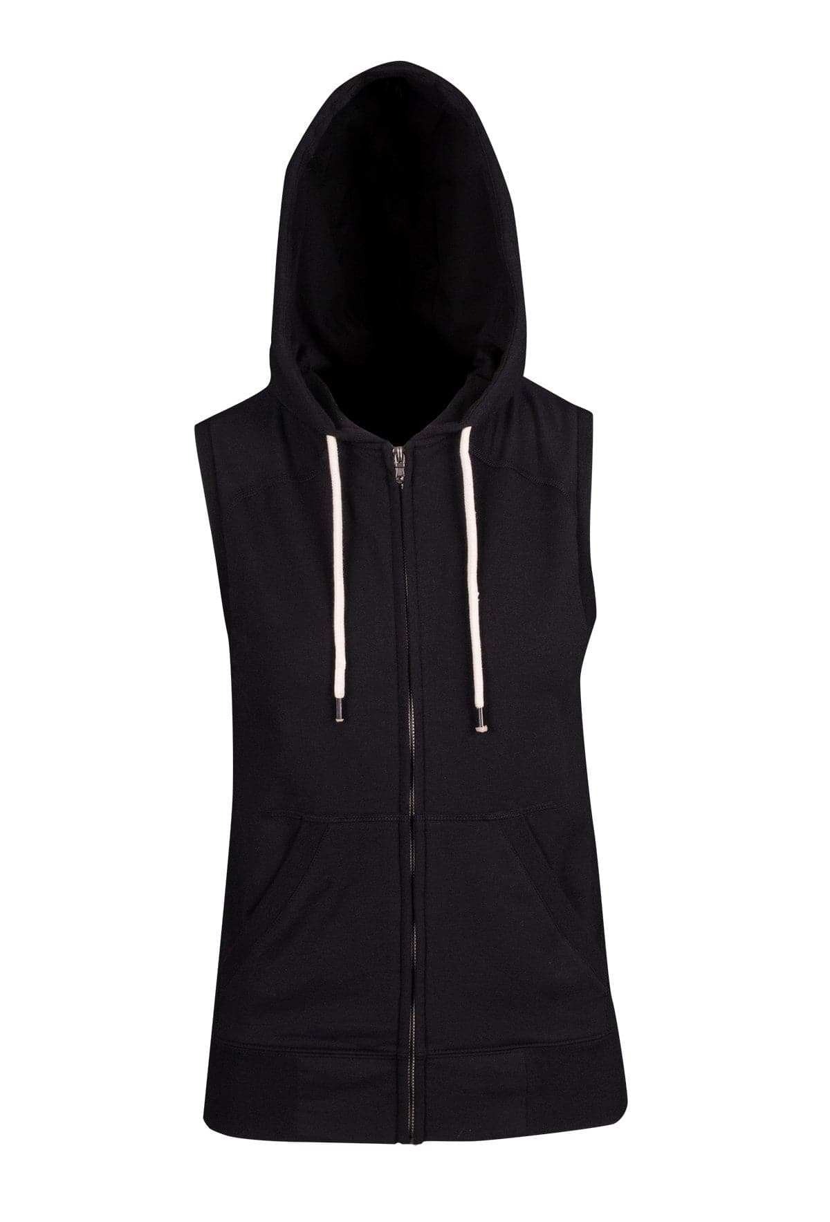 Ladies/Junior Heather SLEEVELESS ZIP Hoodies - Greatness Range - kustomteamwear.com