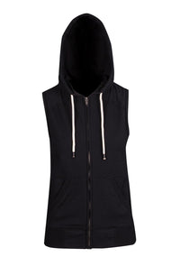 Ladies/Junior Heather SLEEVELESS ZIP Hoodies - Greatness Range - kustomteamwear.com