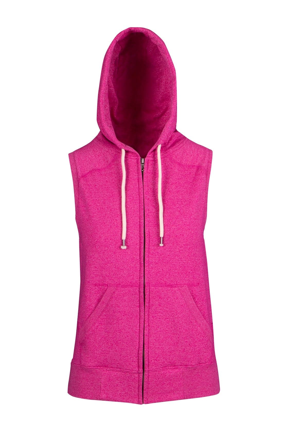 Ladies/Junior Heather SLEEVELESS ZIP Hoodies - Greatness Range - kustomteamwear.com