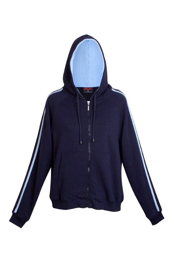 Ladies/Junior stripe sleeves Hoodies - kustomteamwear.com
