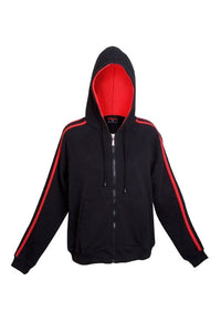 Ladies/Junior Unbrushed Stripe Sleeve Hoodie - kustomteamwear.com