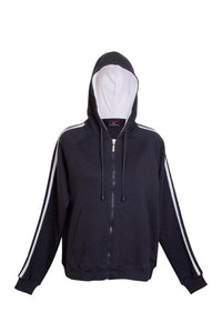 Ladies/Junior Unbrushed Stripe Sleeve Hoodie - kustomteamwear.com