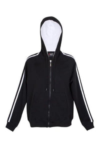 Ladies/Junior Unbrushed Stripe Sleeve Hoodie - kustomteamwear.com