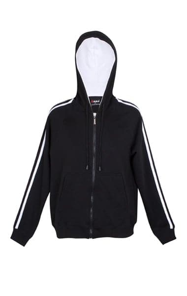Ladies/Junior Unbrushed Stripe Sleeve Hoodie - kustomteamwear.com