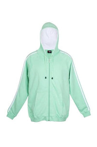 Ladies/Junior Unbrushed Stripe Sleeve Hoodie - kustomteamwear.com