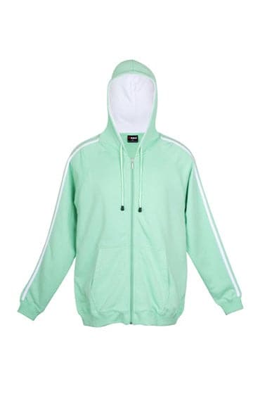 Ladies/Junior Unbrushed Stripe Sleeve Hoodie - kustomteamwear.com