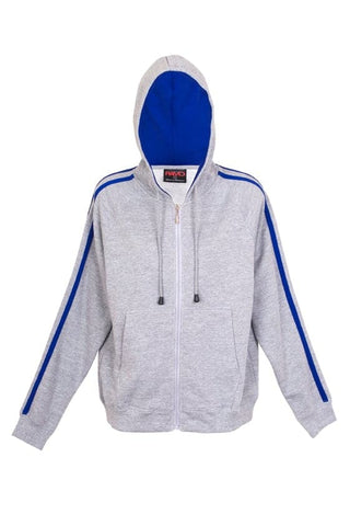Ladies/Junior Unbrushed Stripe Sleeve Hoodie - kustomteamwear.com