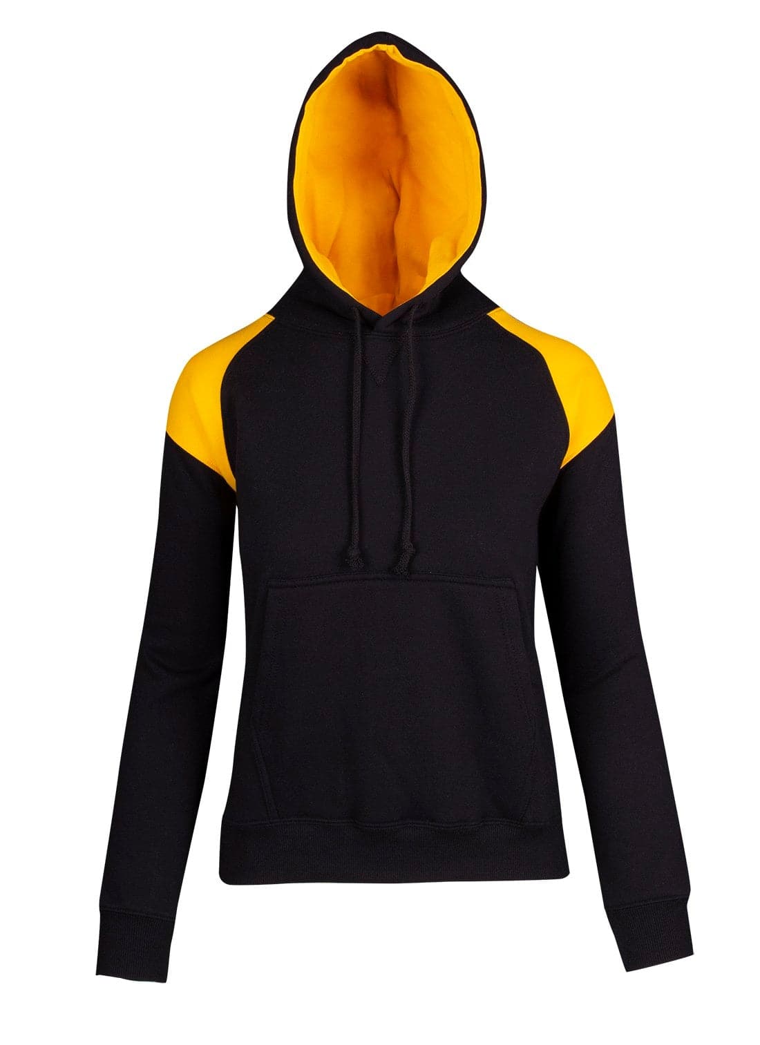 Ladies/Juniors Shoulder Contrast Panel Hoodie - kustomteamwear.com