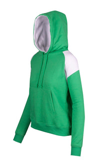 Ladies/Juniors Shoulder Contrast Panel Hoodie - kustomteamwear.com