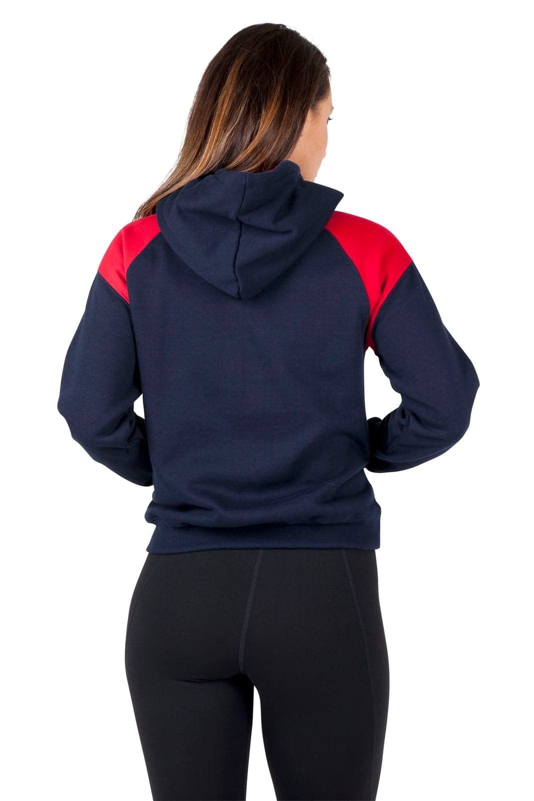 Ladies/Juniors Shoulder Contrast Panel Hoodie - kustomteamwear.com