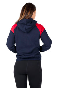 Ladies/Juniors Shoulder Contrast Panel Hoodie - kustomteamwear.com