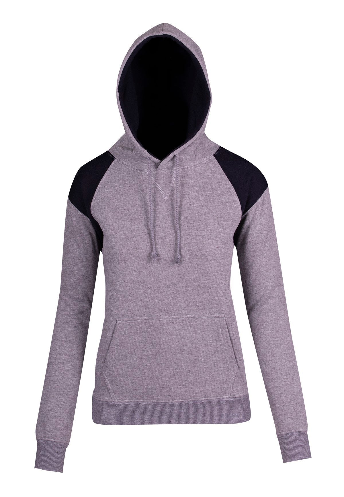 Ladies/Juniors Shoulder Contrast Panel Hoodie - kustomteamwear.com