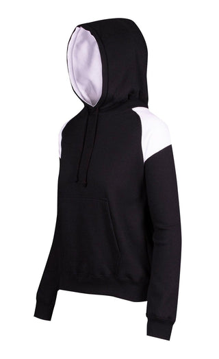 Ladies/Juniors Shoulder Contrast Panel Hoodie - kustomteamwear.com