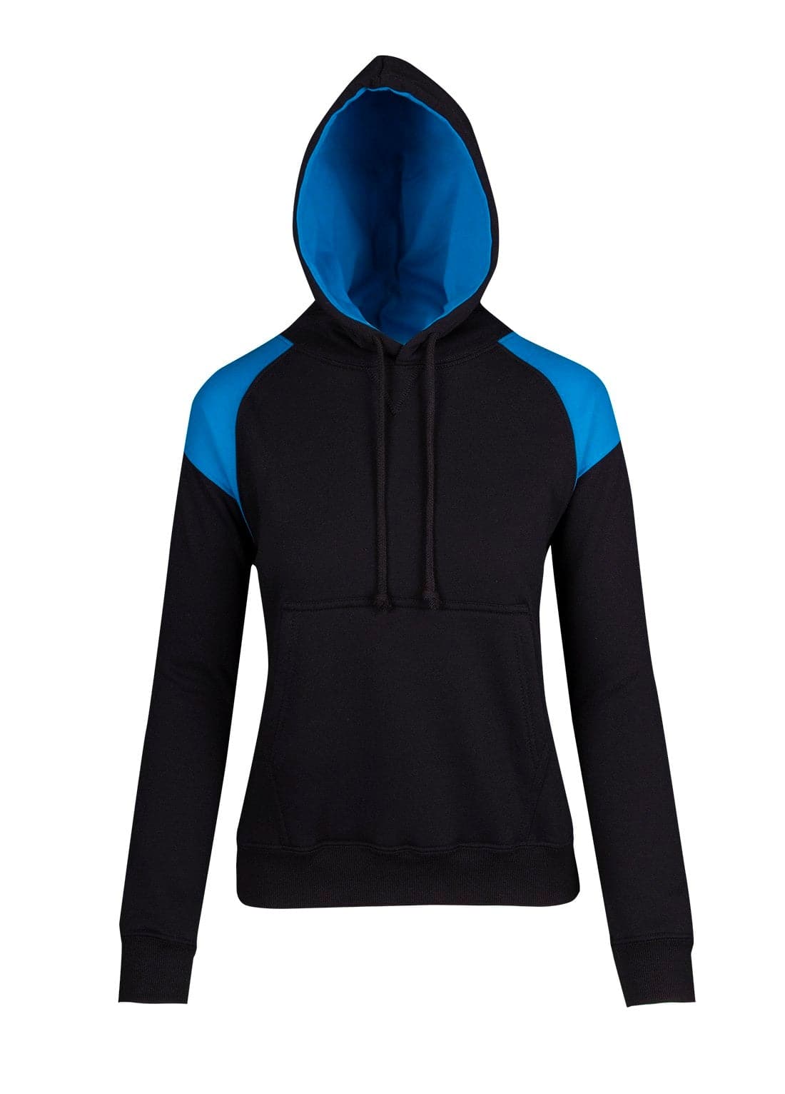 Ladies/Juniors Shoulder Contrast Panel Hoodie - kustomteamwear.com